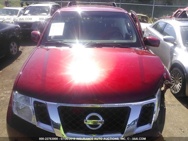 5N1AR1NB0CC608139 - 2012 NISSAN PATHFINDER S/LE/SE RED photo 10