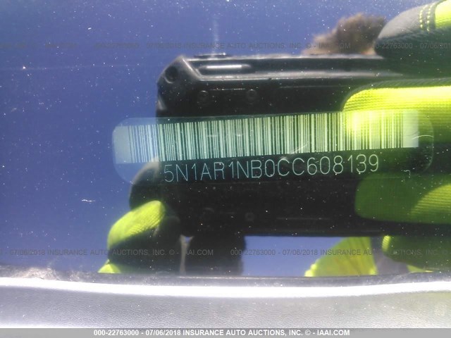 5N1AR1NB0CC608139 - 2012 NISSAN PATHFINDER S/LE/SE RED photo 9