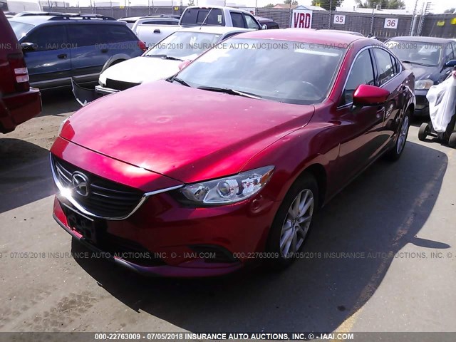 JM1GJ1U53F1207816 - 2015 MAZDA 6 SPORT RED photo 2