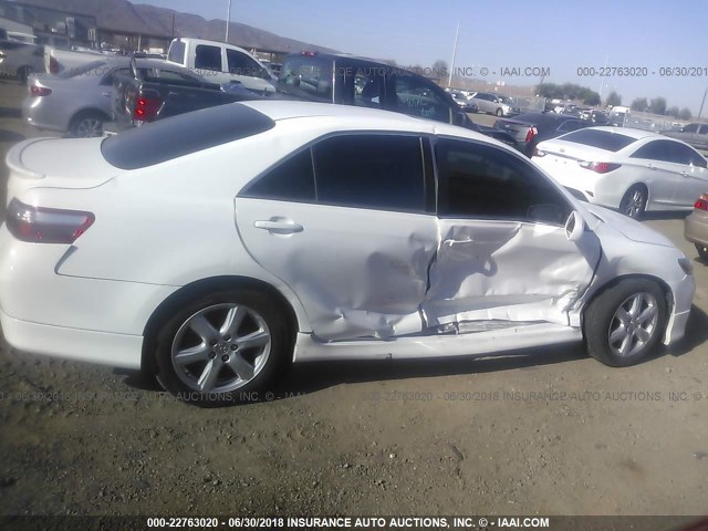 4T1BK46K67U530135 - 2007 TOYOTA CAMRY NEW GENERAT LE/XLE/SE WHITE photo 6