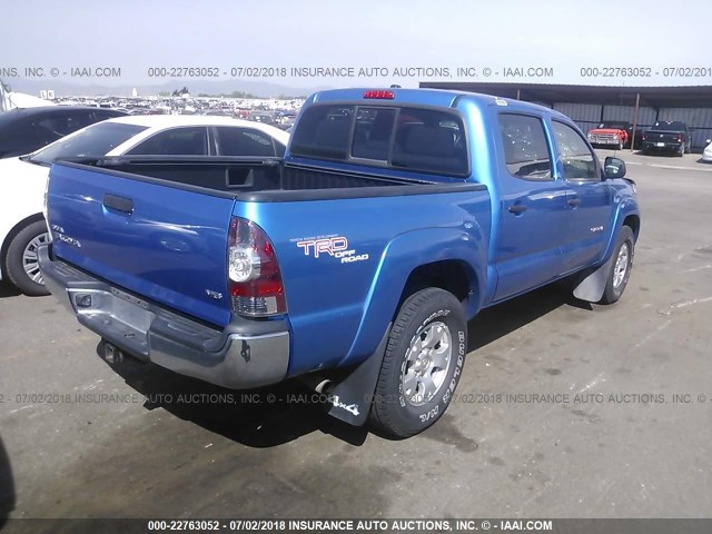 3TMLU4EN4BM065513 - 2011 TOYOTA TACOMA DOUBLE CAB ლურჯი ფოტო 4