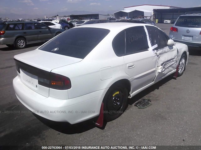 4S3BE635437208625 - 2003 SUBARU LEGACY L/L SPECIAL WHITE photo 4