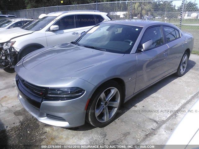 2C3CDXCT3JH233579 - 2018 DODGE CHARGER R/T GRAY photo 2