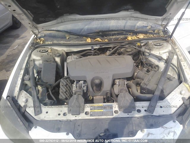 2G2WP552581172266 - 2008 PONTIAC GRAND PRIX WHITE photo 10