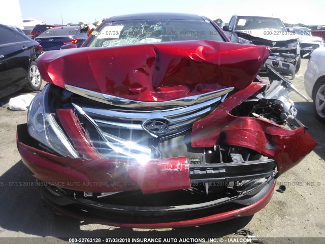 5NPEC4AC5EH887652 - 2014 HYUNDAI SONATA SE/LIMITED 红色 照片 6