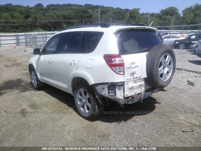 JTMBK31V295082473 - 2009 TOYOTA RAV4 LIMITED WHITE photo 3