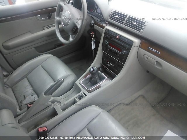 WAULT68EX3A231037 - 2003 AUDI A4 3.0 QUATTRO GRAY photo 5