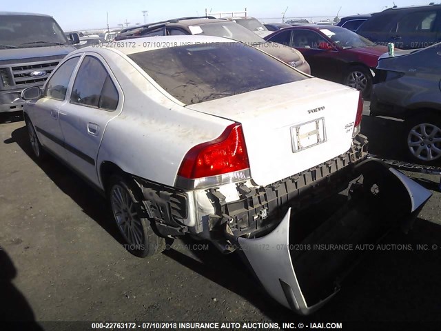 YV1RS58D312079301 - 2001 VOLVO S60 2.4T WHITE photo 3