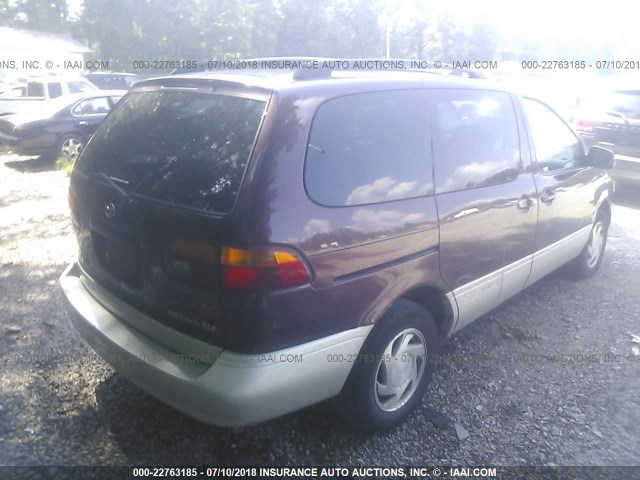 4T3ZF13C8YU172317 - 2000 TOYOTA SIENNA LE/XLE MAROON photo 4