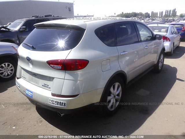 4S4WX83C764424833 - 2006 SUBARU B9 TRIBECA 3.0 H6/3.0 H6 LIMITED CREAM photo 4