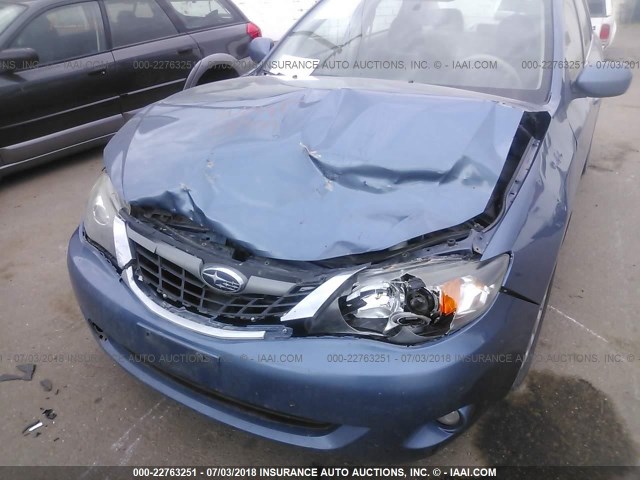 JF1GE61678H521449 - 2008 SUBARU IMPREZA 2.5I BLUE photo 6