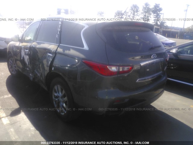 5N1AL0MN7DC304511 - 2013 INFINITI JX35 GRAY photo 3