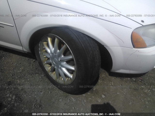 1B3EL46R66N224252 - 2006 DODGE STRATUS SXT WHITE photo 6