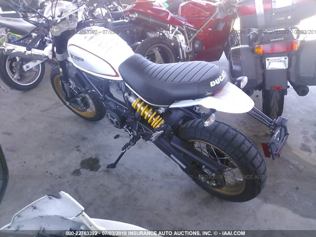 ML0KAFBM5JT000309 - 2018 DUCATI SCRAMBLER DESERT SLED WHITE photo 3