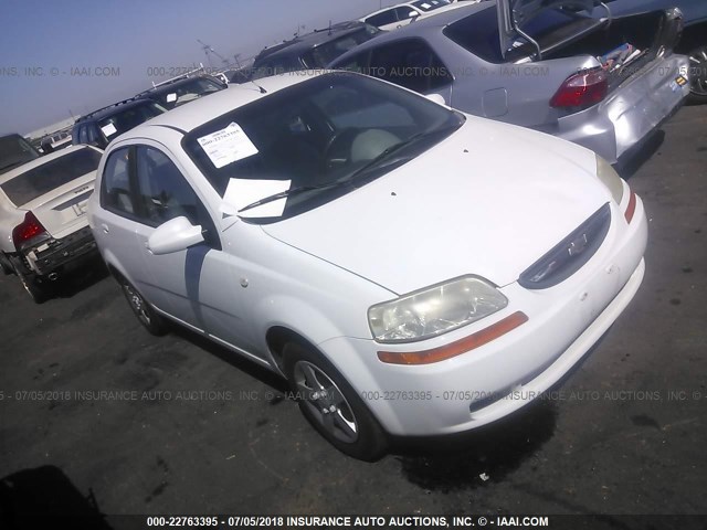 KL1TD526X5B336595 - 2005 CHEVROLET AVEO LS WHITE photo 1