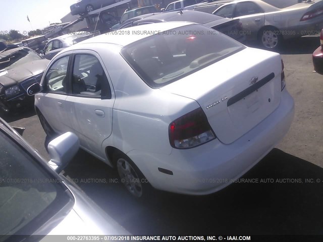 KL1TD526X5B336595 - 2005 CHEVROLET AVEO LS WHITE photo 3