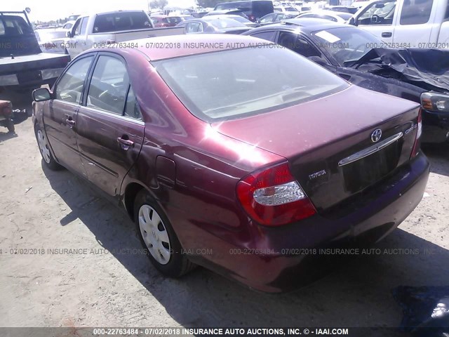 4T1BE32KX3U182888 - 2003 TOYOTA CAMRY LE/XLE/SE Tünd qırmızı foto 3