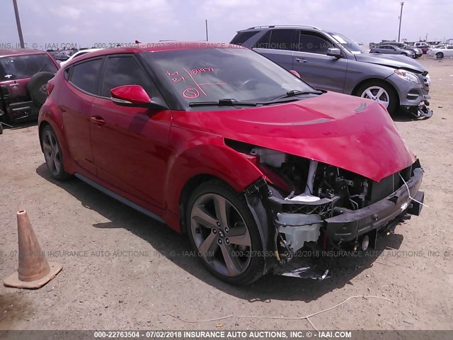 KMHTC6AE5FU223410 - 2015 HYUNDAI VELOSTER TURBO RED photo 1