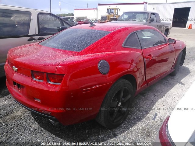 2G1FC1EV9A9121105 - 2010 CHEVROLET CAMARO LT RED photo 4
