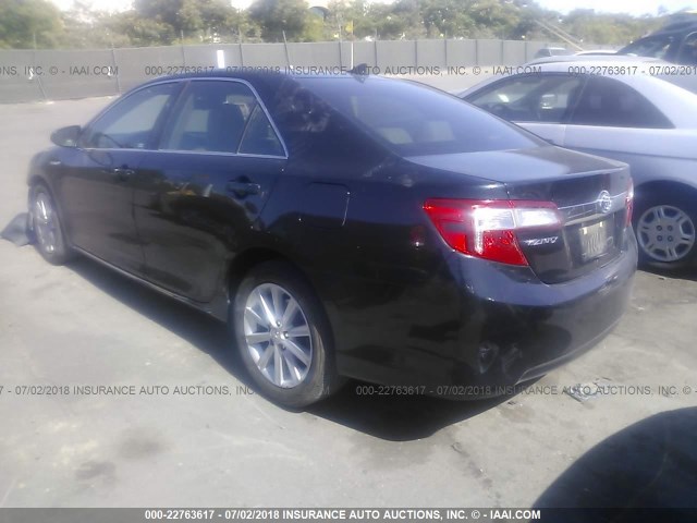 4T1BD1FKXCU011642 - 2012 TOYOTA CAMRY HYBRID/LE/XLE 黑色 照片 3
