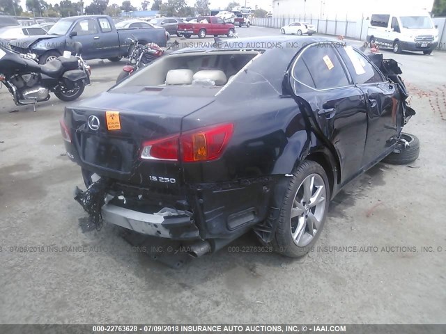 JTHBK262692088060 - 2009 LEXUS IS 250 BLACK photo 4