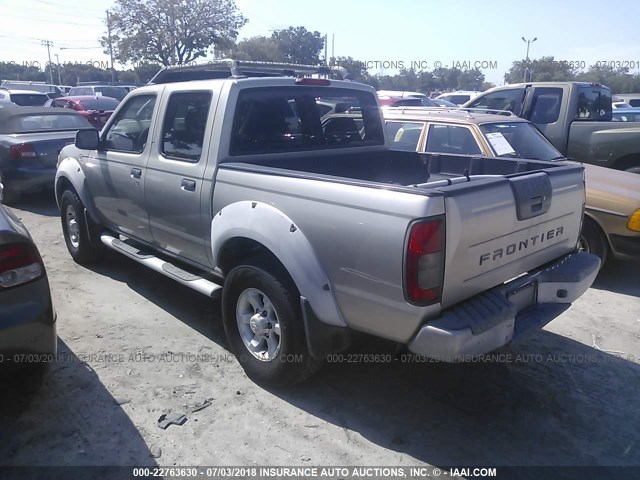 1N6ED27TX1C307162 - 2001 NISSAN FRONTIER CREW CAB XE/CREW CAB SE GOLD photo 3