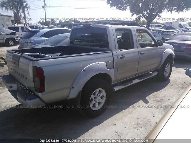 1N6ED27TX1C307162 - 2001 NISSAN FRONTIER CREW CAB XE/CREW CAB SE GOLD photo 4