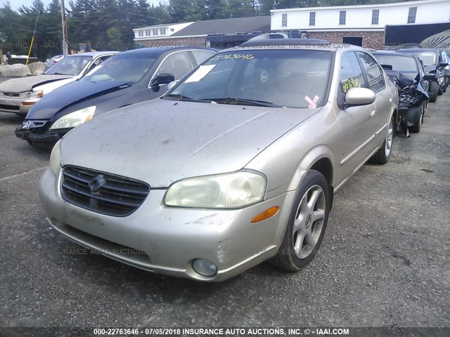 JN1CA31D61T607536 - 2001 NISSAN MAXIMA GXE/SE/GLE/20TH ANNIV TAN photo 2