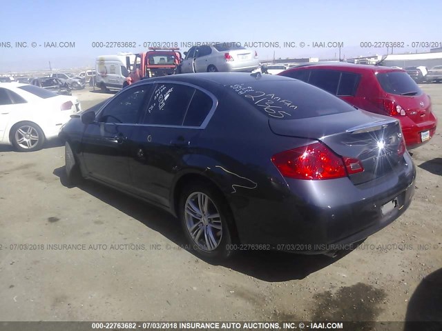 JN1CV6APXCM620660 - 2012 INFINITI G37 SPORT GRAY photo 3