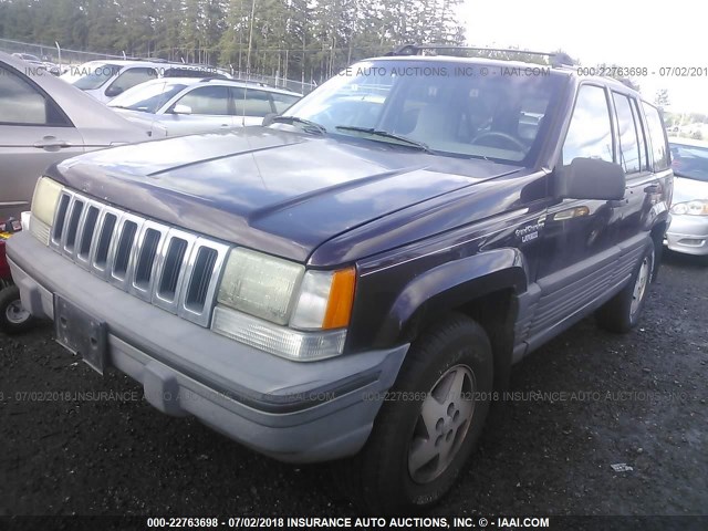 1J4GZ58S6SC621407 - 1995 JEEP GRAND CHEROKEE LAREDO MAROON photo 2