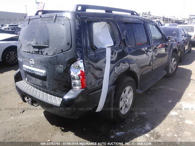 5N1AR1NB1BC610142 - 2011 NISSAN PATHFINDER S/LE/SE BLACK photo 4