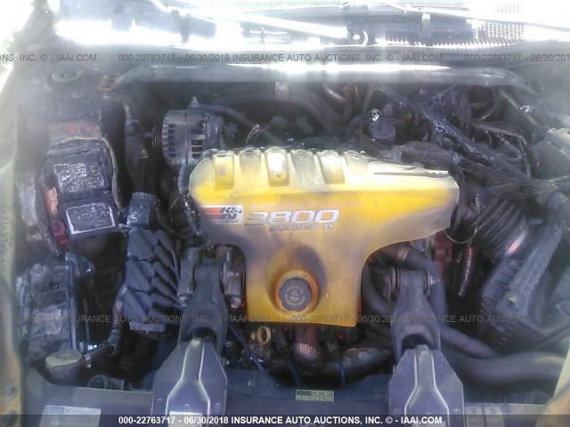 2G1WX12K7Y9262909 - 2000 CHEVROLET MONTE CARLO SS მუქწითელი ფოტო 10