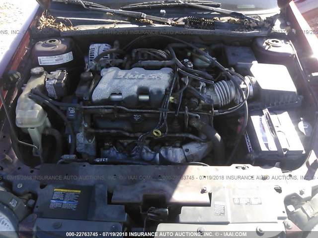 1G1ND52J13M718305 - 2003 CHEVROLET MALIBU BURGUNDY photo 10