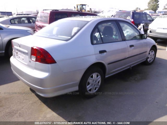 1HGES16394L004609 - 2004 HONDA CIVIC DX VP GRAY photo 4