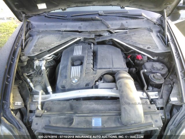 5UXFG4C51AL225997 - 2010 BMW X6 XDRIVE35I BLACK photo 10