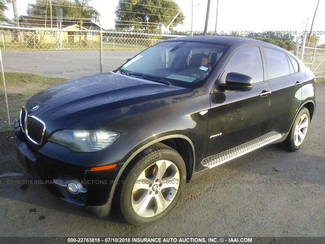 5UXFG4C51AL225997 - 2010 BMW X6 XDRIVE35I BLACK photo 2
