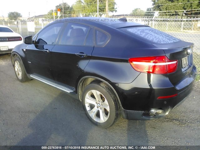 5UXFG4C51AL225997 - 2010 BMW X6 XDRIVE35I BLACK photo 3