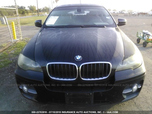 5UXFG4C51AL225997 - 2010 BMW X6 XDRIVE35I BLACK photo 6