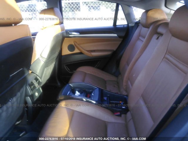 5UXFG4C51AL225997 - 2010 BMW X6 XDRIVE35I BLACK photo 8