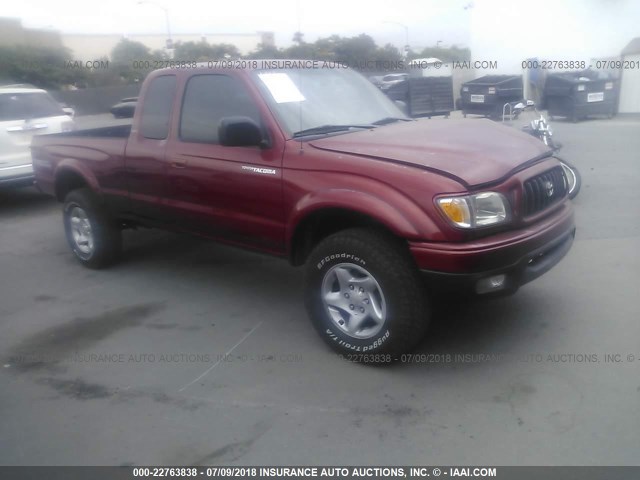 5TESN92NX4Z347283 - 2004 TOYOTA TACOMA XTRACAB PRERUNNER RED photo 1