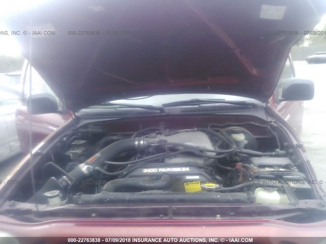 5TESN92NX4Z347283 - 2004 TOYOTA TACOMA XTRACAB PRERUNNER 红色 照片 10
