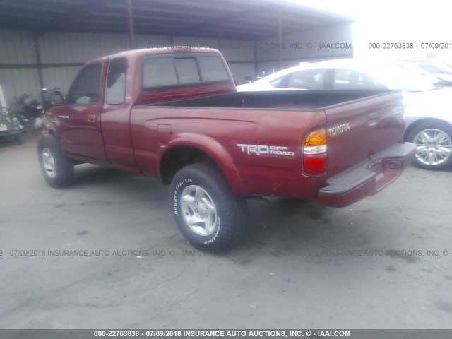 5TESN92NX4Z347283 - 2004 TOYOTA TACOMA XTRACAB PRERUNNER 红色 照片 3