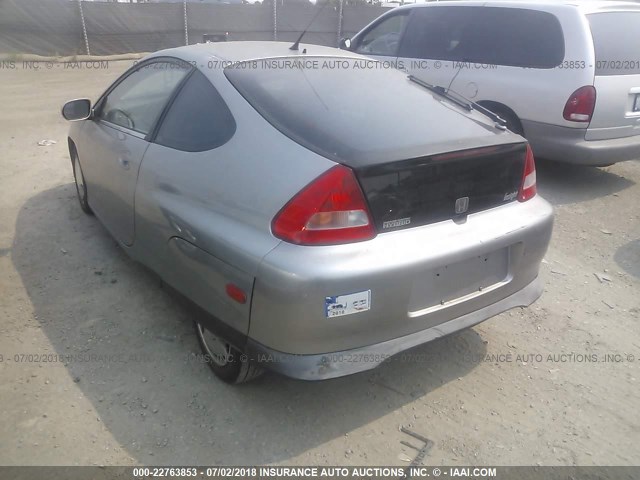 JHMZE1350YT001227 - 2000 HONDA INSIGHT SILVER photo 3