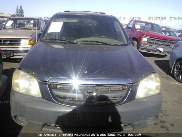 4F2YU06131KM56703 - 2001 MAZDA TRIBUTE DX BLUE photo 6