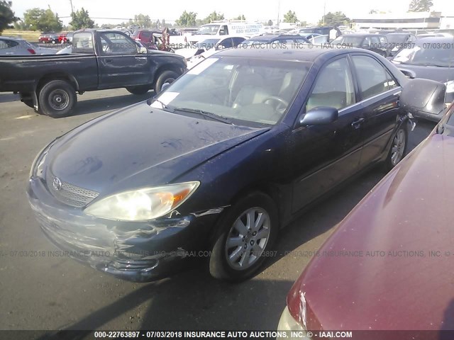 4T1BF32K22U519789 - 2002 TOYOTA CAMRY LE/XLE/SE Mavi foto 2