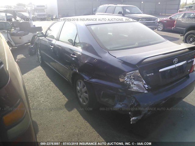 4T1BF32K22U519789 - 2002 TOYOTA CAMRY LE/XLE/SE Mavi foto 3