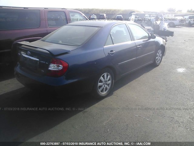 4T1BF32K22U519789 - 2002 TOYOTA CAMRY LE/XLE/SE Mavi foto 4