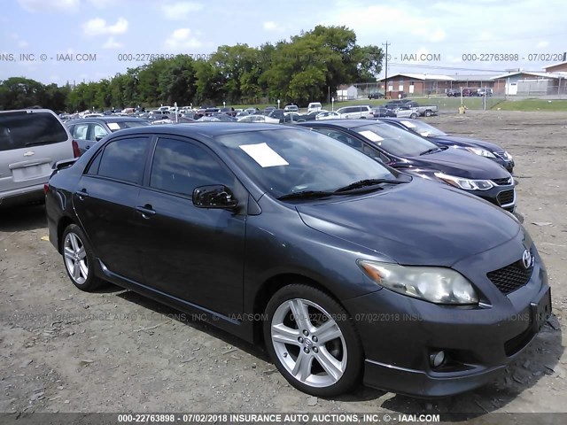 1NXBE40E79Z053633 - 2009 TOYOTA COROLLA XRS GRAY photo 1