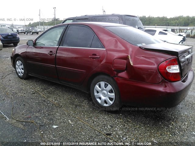 4T1BE32K23U129733 - 2003 TOYOTA CAMRY LE/XLE/SE 红色 照片 3