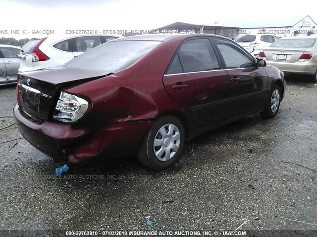 4T1BE32K23U129733 - 2003 TOYOTA CAMRY LE/XLE/SE 红色 照片 4